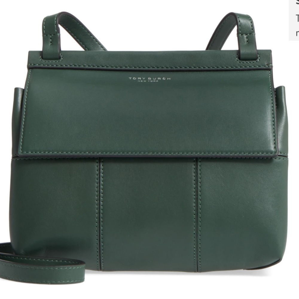 NWOT Tory Burch Block T Leather Crossbody Bag Green